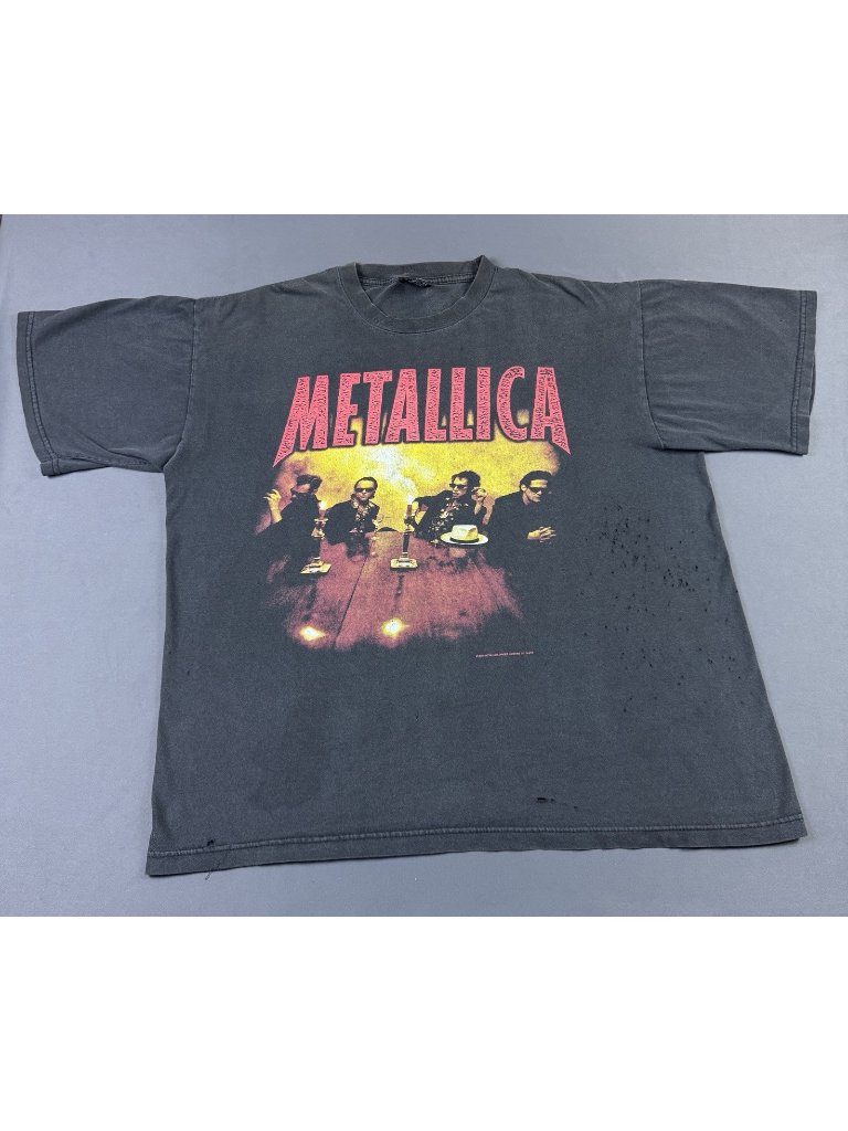 Rare Vintage 90s Metallica Load Tour Rock Concert Promo Sun Fade Giant Tag Xl
